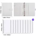 Raccoglitore budget A5 bianco con 10 buste trasparenti e dimensioni dettagliate - 10 Borse con Cerniera / Bianco