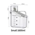 Kleiner 1600ml luftdichter Tierfutterbehälter mit Messbecherdeckel und praktischem Griff - Klein / 1600ML / Weiß