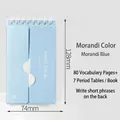 Portable light blue English vocabulary notebook featuring Ebbinghaus memory curve design - 1本装 / Blue