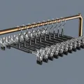 Heavy duty obsidian black stainless steel pants hangers with strong non-slip clips - Dipped Stainless Steel Style / Black