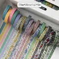 Lot de 20 rouleaux de ruban adhésif washi vintage fleuri 7 mm pour scrapbooking et DIY - Boîte de 20 Rouleaux / Couleur Naturelle