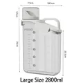 Großer 2800ml luftdichter Tierfutterbehälter mit Skala und Maßangaben - M / 2000ml / Weiß