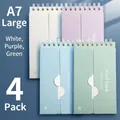 Set of 4 portable A7 word books with memory curve design in pastel colors - 4-book Set / 白色,蓝色,紫色,绿色