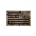 Patch tattica bandiera americana con mimetica desertica e strisce riflettenti tagliate al laser - Camuffamento Deserto (Destra)