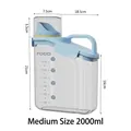 Medium 2000ml blue airtight pet food storage container with measuring cup and handle - M / 2000ml / Blue