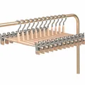 Non-slip stainless steel pants hangers with clips in oat apricot color for home use - Dipped Stainless Steel Style / Apricot (Single)