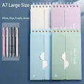 A7 English vocabulary notebooks set of 4 with 5 Morandi pens for memory curve study - 4本装送5支刷题笔 / 白色,蓝色,紫色,绿色