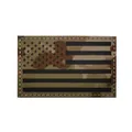 Patch tattica bandiera USA mimetica con strisce tagliate al laser e chiusura a strappo - Khaki CP Camuffamento (Sinistra)
