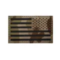 Patch tattica bandiera americana 8x5cm con mimetica tagliata al laser e riflettente - Khaki CP Camuffamento (Destra)