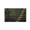 Patch tattica bandiera americana con motivo mimetico e design riflettente laser - Verde CP Camuffamento (Sinistra)