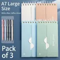 A7 size portable English word notebook set with Ebbinghaus memory curve for students - 4本装送5支刷题笔 / 白色,蓝色,咖色,绿色