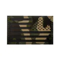 Patch tattica camo 8x5cm con bandiera USA tagliata al laser per appassionati militari - Verde CP Camuffamento (Destra)