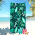 Serviette de plage en microfibre avec imprimé Monstera tropical vert - Plantes Mixte de la Forêt Tropicale (2) / 50x100cm