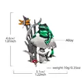 Detailed view of frog and mushroom brooch showing 4.6cm height and weight info. - YNCP6454 Frog on Mushroom