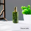 Elegante flacone spray esagonale in giada verde naturale Xiuyu con beccuccio oro - Giada Xiu