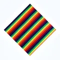 Bandana carré à rayures arc-en-ciel vives pour la mode streetwear et hip-hop outdoor - Bandana 28g / Rayures Colorées