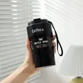 Portable black double-walled stainless steel coffee tumbler with 12h vacuum insulation - 510ml / Standard Black