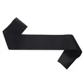Detailed view of a blank black satin sash for DIY party customization - Black / 160*9.5