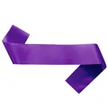 Detailed view of blank purple satin sash with smooth glossy texture for DIY party events - Deep purple / 160*9.5