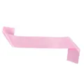 Detailed view of smooth light pink blank satin sash for DIY custom party events - Pink / 160*9.5