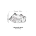 Aschenbecher aus Kristallglas im Fuji-Stil, transparent weiß, Durchmesser 16 cm - Klarweiß