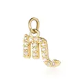 Elegante goudkleurige titanium stalen Schorpioen sterrenbeeld hanger met glanzende stenen - Schorpioen Hanger Zonder Ketting / Goud