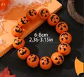 Braccialetto di Halloween con perline a zucca e diametro interno regolabile 6-8 cm - Fantasma Dai Capelli Gialli