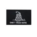 Écusson tactique brodé avec slogan Don't Tread on Me et motif de serpent à sonnette noir - V00206-2 Ne Marchez Pas Sur Mon Serpent (noir)