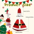 Size details for the 7-inch goose Christmas costume set with Santa hat and cape - Christmas Tree