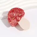 Molletta per capelli a fungo rosso con pois dorati in acetato di alta qualità - Fungo
