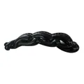 Eleganter mattschwarzer gedrehter Bananen-Haarclip für das Styling von hohen Pferdeschwänzen - Glänzend Schwarz