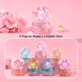 Collection de figurines de renards à neuf queues de style antique avec 7 variantes uniques - Style de Renard Spirituel de Bon Augure (8W072) / Boîte de Set Complet (Set de 6) / Rose vif