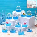 Creative acrylic liquid drift bottle desktop ornaments with miniature ocean sea animals - Ocean Animal Backpack
