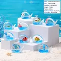 Creative whale fluid drift bottle ornament with cute ocean animal figurines - Ocean Animal Whale