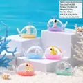 Creative whale-shaped acrylic fluid drifting bottle ornament with cute miniature bunny - Milk Color Whale