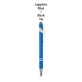 Penna a sfera in metallo blu reale con stilo e meccanismo a scatto per regalo aziendale - Blu Reale con punta nera (12#) / Blu Zaffiro
