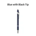 Penna a sfera a scatto in metallo blu navy di alta qualità con punta stilo touch - Blu Scuro con punta nera (13#) / Blu scuro