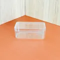 Clear rectangular plastic storage box with lid for dustproof hobby collection display - 14.5*7.8*5.8cm