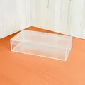 Clear rectangular acrylic display storage box with lid for figures and candy gifts - 24.5*12.5*5.5cm
