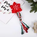 Juguete de Navidad para perro con copo de nieve y cuerda trenzada para masticar - Copo de Nieve Navidad Rojo