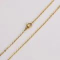 Thin gold-toned stainless steel link chain necklace featuring a secure lobster clasp closure - Necklace Chains / 2mm*45cm / Gold