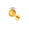 Gouden G23 titanium labret piercing met 5mm zonnestraal schijfje voor lip en oor - 5mm / Goud