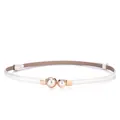 Elegant white slim leather belt for women featuring a decorative double pearl gold buckle - Mixed Pearl Buckle / 45-95cm / White