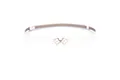 Elegant white genuine leather skinny belt for women with decorative gold-tone clover buckle - Four-Leaf Clover Style / 45-95cm / White