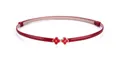 Elegant red patent leather thin belt for women featuring a stylish clover-shaped buckle - Four-Leaf Clover Style / 45-95cm / Red