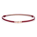 Elegant slim red genuine leather belt for women with a minimalist gold-tone buckle - Teardrop Buckle / 45-95cm / Red