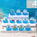 Lot d'ornements en acrylique liquide avec animaux marins et huile bleue pour le stress - Styles Aléatoires / Sac À Dos - Animaux Marins