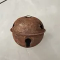 Cascabel de metal oxidado vintage con recortes de estrellas para decoración navideña antigua - Campana En Forma De Estrella De 8 Cm