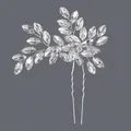 Eleganter silberner U-förmiger Braut-Haarnadel mit Kristallen im Marquise-Schliff Design - Silver light luxury rhinestone hairpin