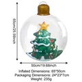 Giant inflatable Christmas ball ornament for outdoor garden decor with festive tree design - Christmas Ball-in-Ball (Plastic Handle) / Christmas Tree